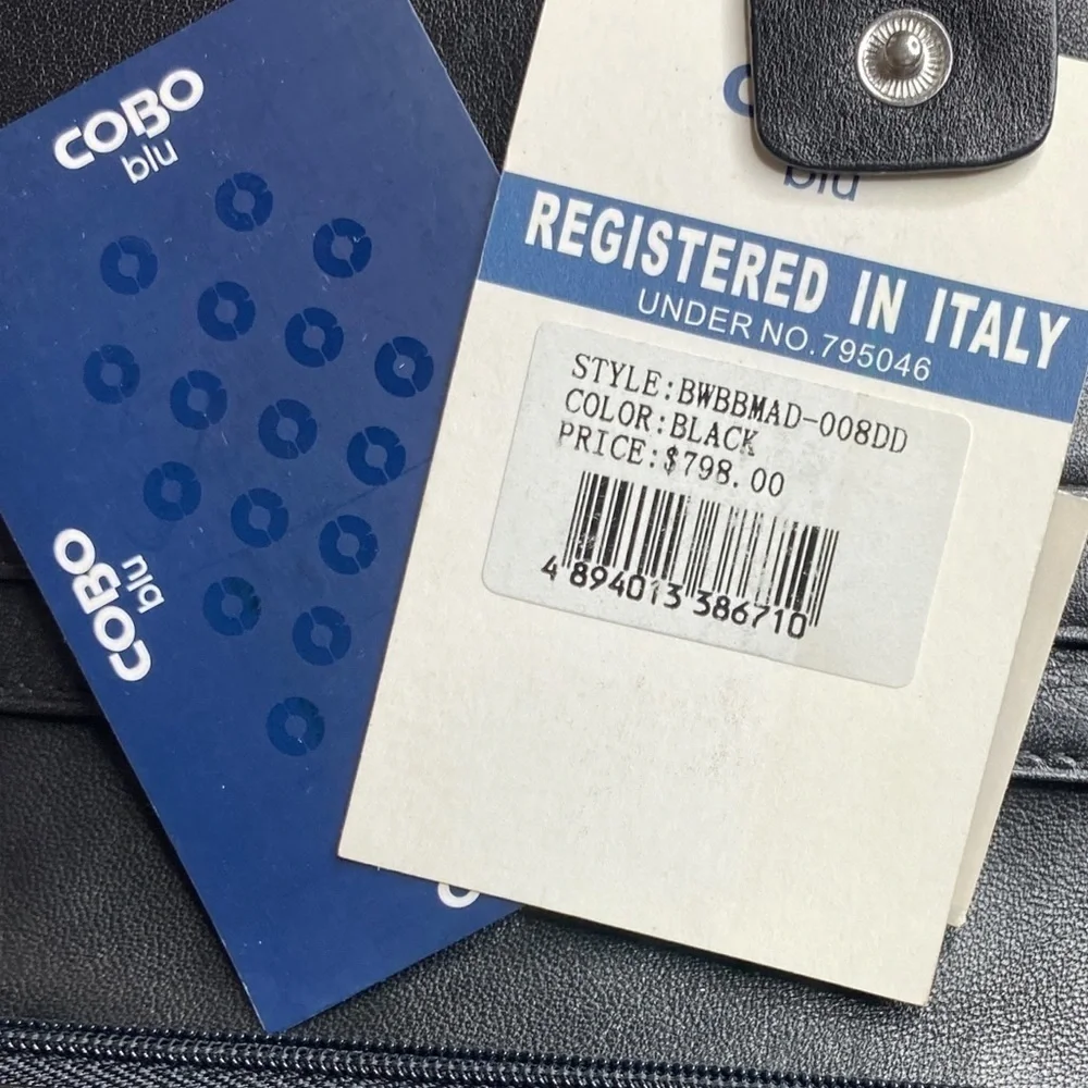 COBO BLU Black Leather Wallet